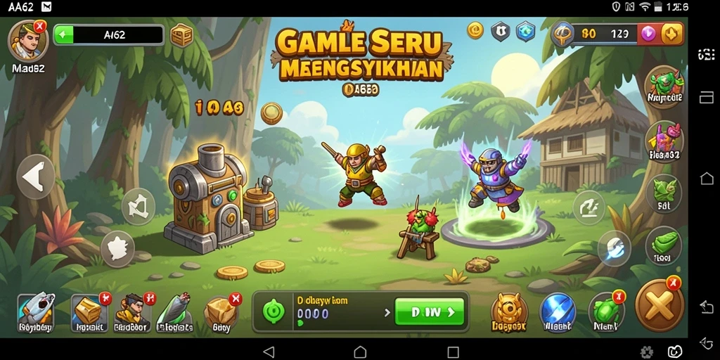 Tampilan gameplay Idle seru di AA62 dengan elemen manajemen yang menyenangkan.