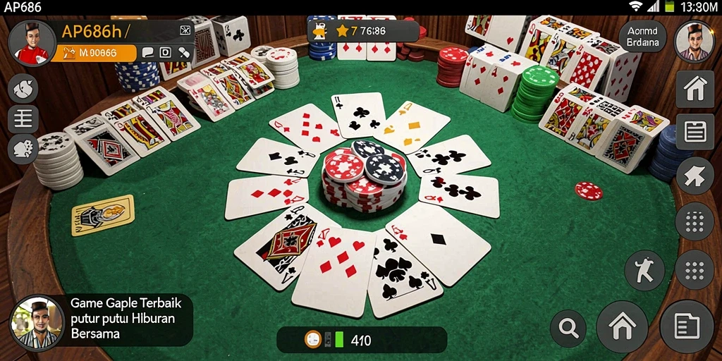 Tampilan gameplay Gaple yang seru dan menarik di AP686.