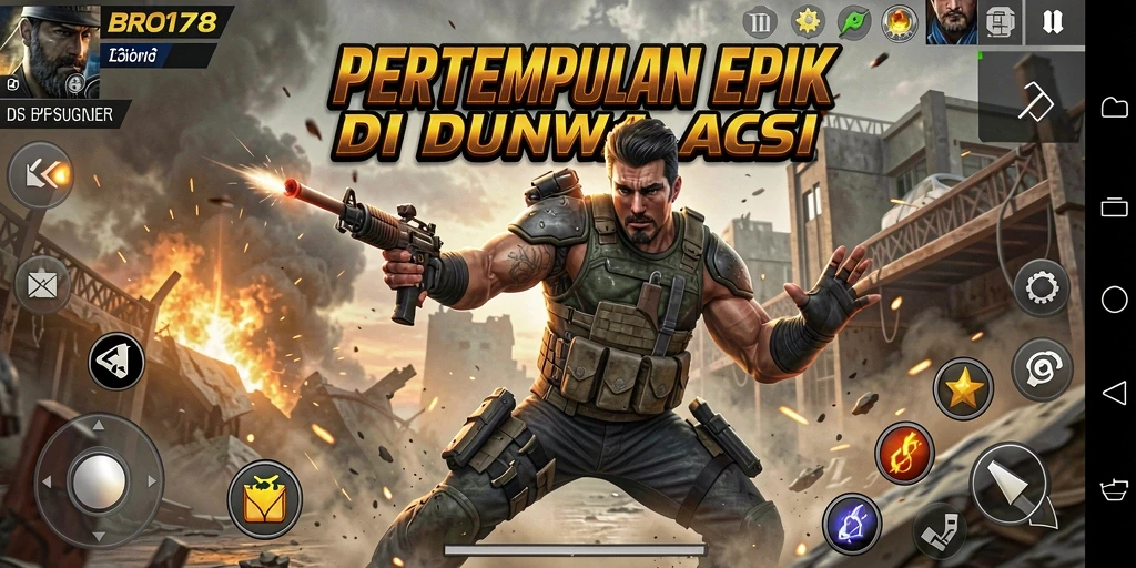 Tangkapan layar menampilkan aksi mendebarkan dalam BRO178.