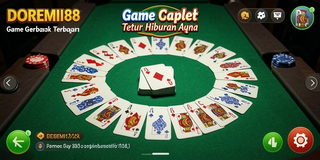 Screenshot gameplay DOREMI88 yang menampilkan keseruan bermain Gaple.