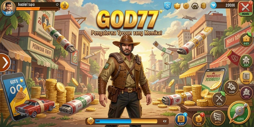 Screenshot gameplay <strong>GOD77</strong> yang menampilkan strategi Tycoon yang menarik.