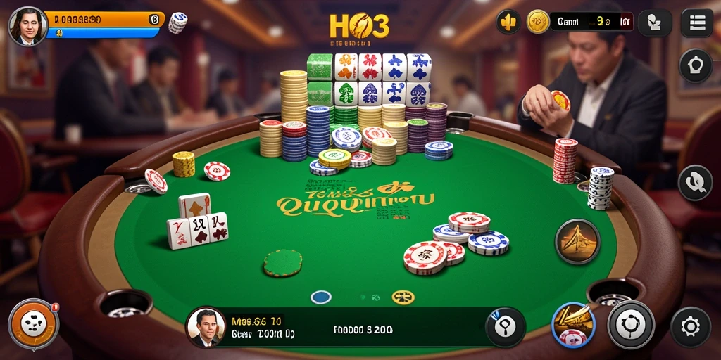 Screenshot gameplay HO3 yang menampilkan keseruan QiuQiu.
