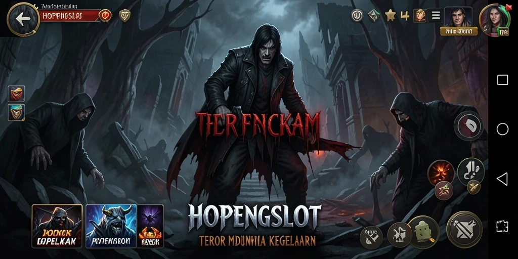 Gameplay HOPENGSLOT yang mencekam dan menegangkan di kegelapan.