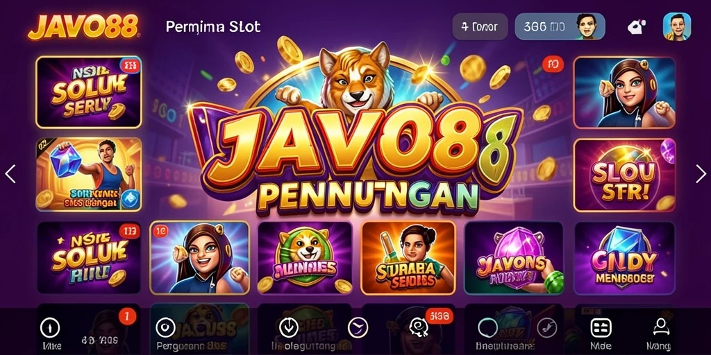 Tampilan menarik dari gameplay Slot JAVO88 yang menghibur.