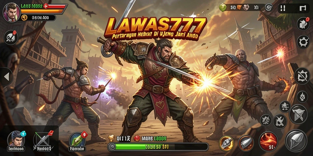 Tampilan gameplay seru dalam LAWAS777 dengan aksi pertarungan yang mendebarkan.