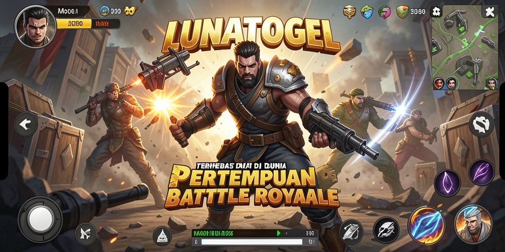 Tangkapan layar gameplay LUNATOGEL dengan aksi Battle Royale yang mendebarkan.