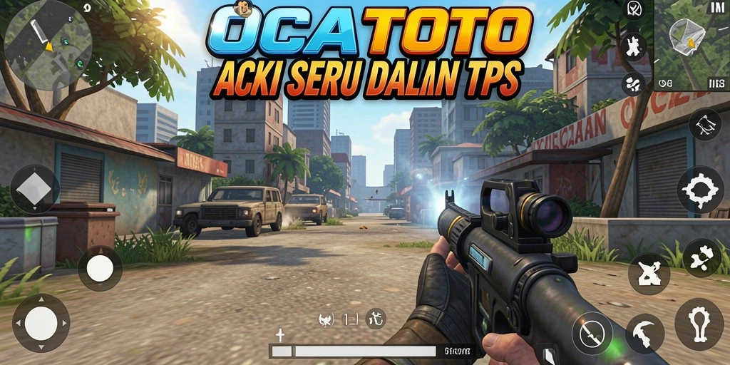 Tampilan gameplay utama OCATOTO dengan aksi mendebarkan dari TPS.