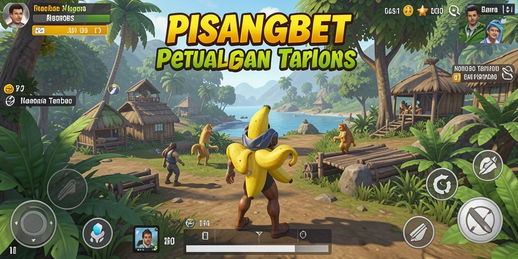 Screenshot gameplay PISANGBET yang menampilkan eksplorasi dunia terbuka.