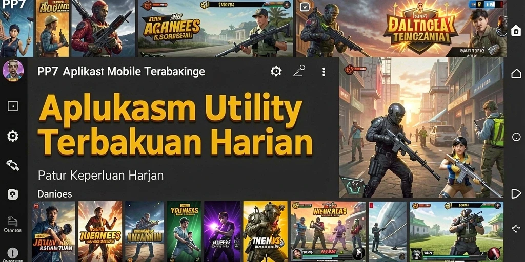 Screenshot utama PP7 menampilkan antarmuka aplikasi Utility yang modern dan fungsional.