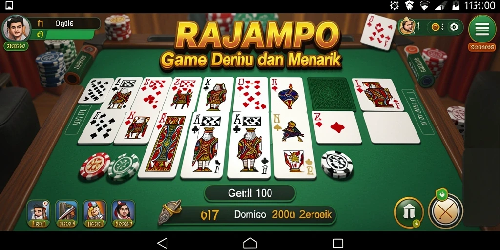 Tampilan gameplay menarik dengan banyak aksi permainan Domino.