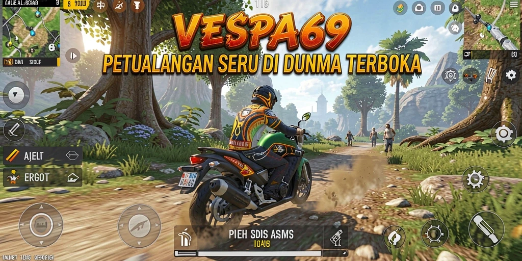 Tampilan gameplay <strong>VESPA69</strong> yang memukau penuh petualangan.