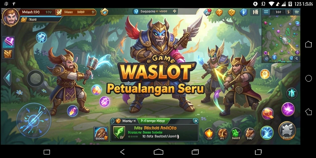 Tangkapan layar dari permainan WASLOT yang menunjukkan aksi pertempuran MMORPG.