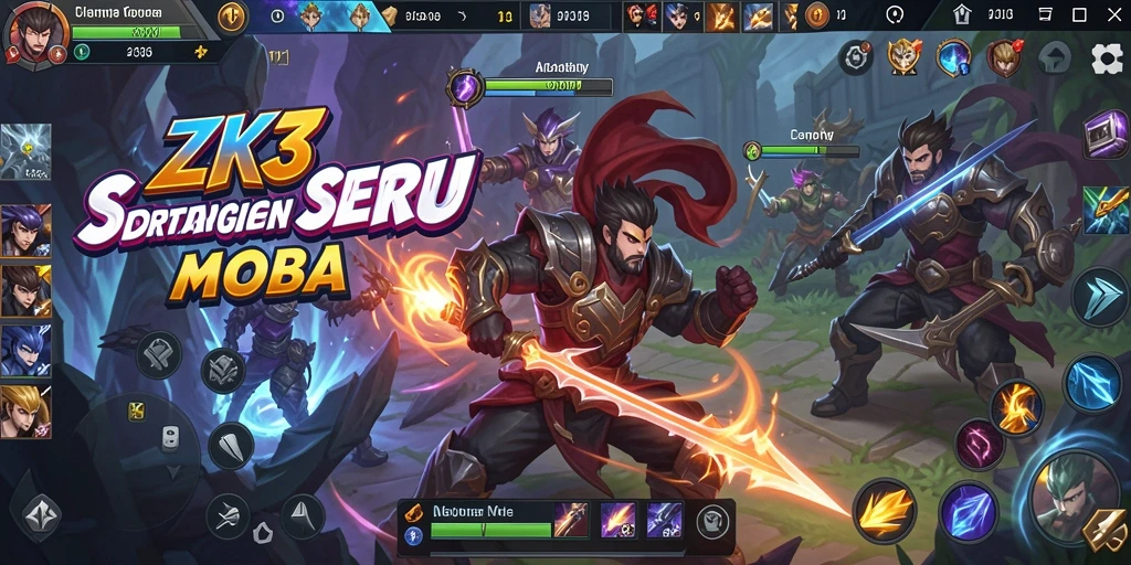Screenshot gameplay <strong>ZK3</strong> yang menampilkan aksi seru antar tim.